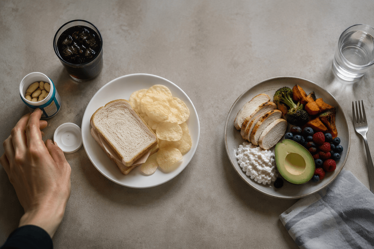 Food-first nutrition versus pill-based coverage